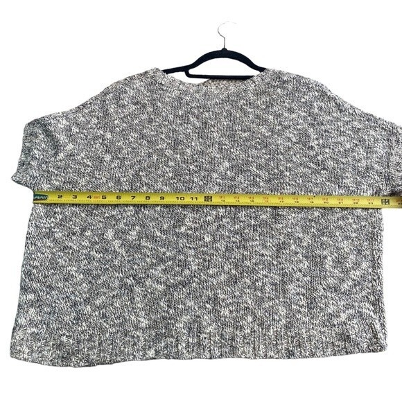 Vince Women's Size S Boxy Chunky Knit Sweater Gray Marl Linen Blend Contemporary - Picture 8 of 10